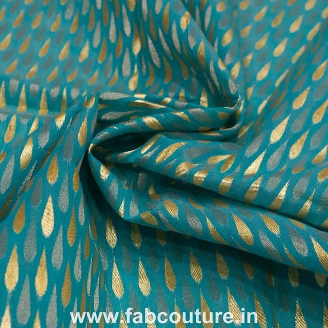 Zari Resham Booti Jacquard fabric