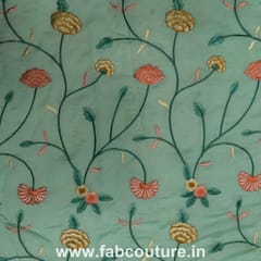 Chanderi Embroidered Fabric