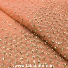 Net Sequins and Pearl  Embroidered Fabric