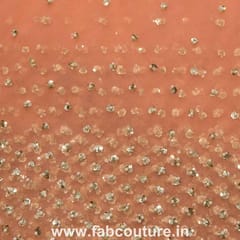 Net Sequins and Pearl  Embroidered Fabric