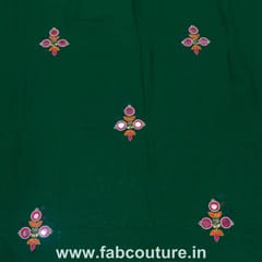 Georgette Mirror Hand crafted booti Embroidered Fabric