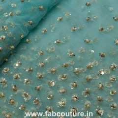 Net Sequins and Pearl Embroidered Fabric