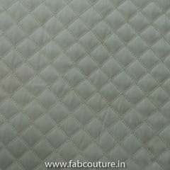 White Colour Quilted Taffeta fabric