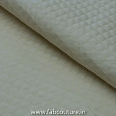 White Colour Quilted Taffeta fabric