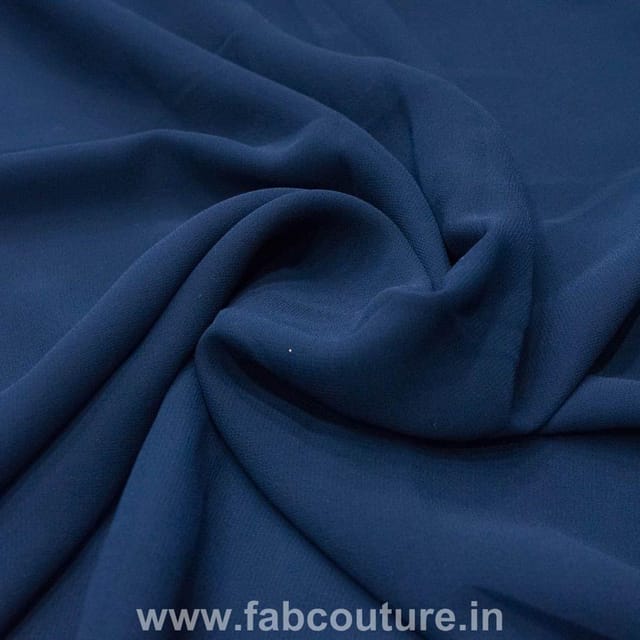 Blue Colour Polyester Georgette fabric