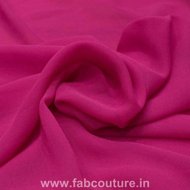 Majenta Colour Poly Georgette fabric