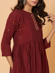 Maroon Colour Modal Satin fabric