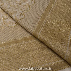 Georgette Sequins Border fabric