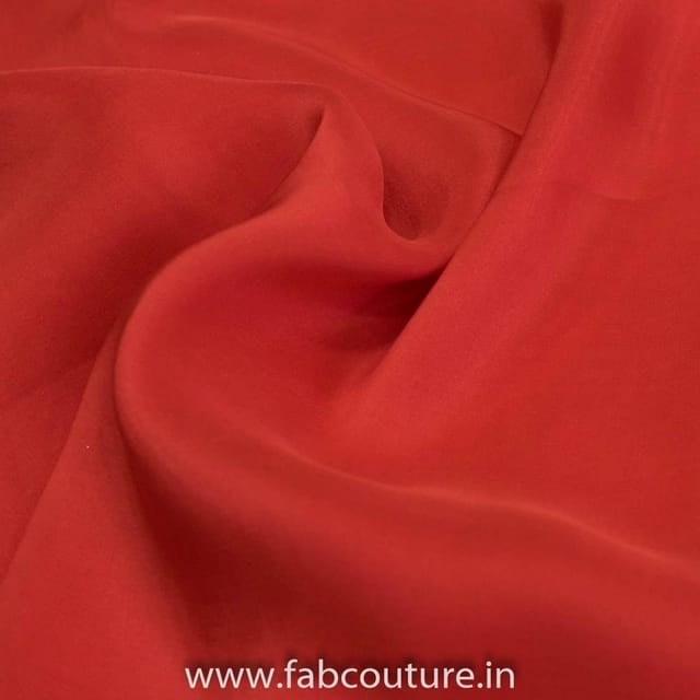 Red Colour Plain Uppada Silk fabric