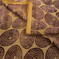 Brown Velvet Brasso Georgette fabric