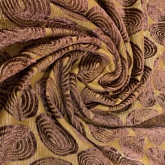 Brown Velvet Brasso Georgette fabric