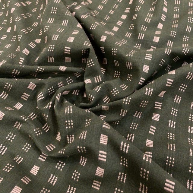 Green Cotton Dobby fabric