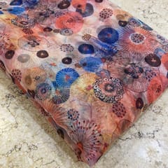 Multi Colour Organza Digital Printed Fabric