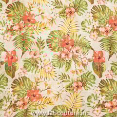 Tropical Georgette Satin Printed Fabric