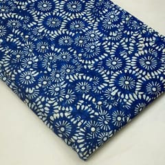 Blue Georgette Digital Printed Fabric
