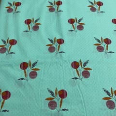 Sea Green Cotton Cambric Printed Fabric