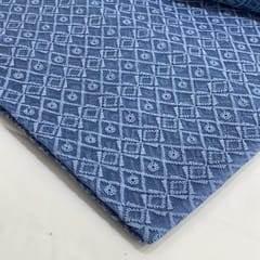 Grey Kota Chikan Embroidered Fabric