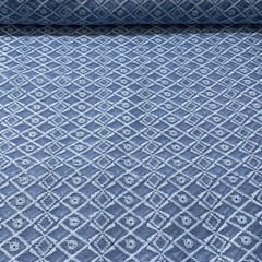 Grey Kota Chikan Embroidered Fabric