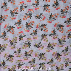 Sky Blue Chinon Chiffon Printed Fabric