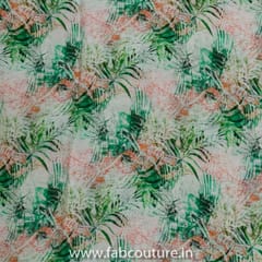 Off-white Chinon Chiffon Printed Fabric