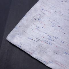 White Chanderi Multi Slub Fabric