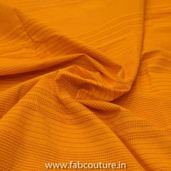 Yellow n Red With Stripe Kantha Dobby Fabric