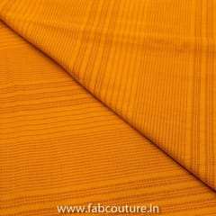 Yellow n Red With Stripe Kantha Dobby Fabric