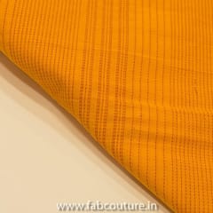 Yellow n Red With Stripe Kantha Dobby Fabric