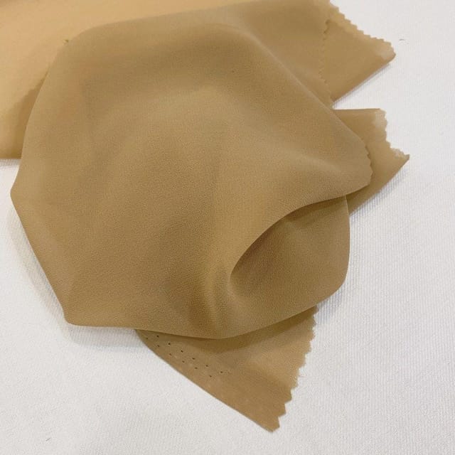 Beige Poly Georgette fabric