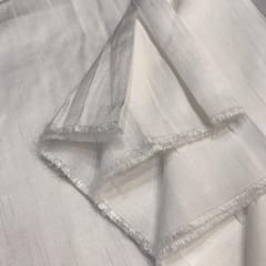 White dyeable Semi Raw Silk fabric