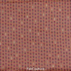 Peach Colour Rayon Foil Printed Fabric