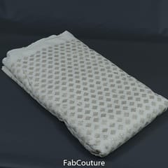 Kora Cotton Dyeable Sequins Embroidered Fabric