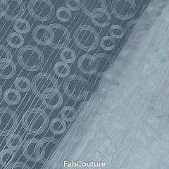 White Dyeable Georgette Embroidered Fabric