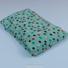 Sea Green Colour Georgette Printed Fabric