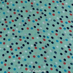 Sea Green Colour Georgette Printed Fabric
