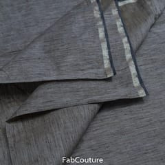 Dark Grey Colour Maheshwari Flex Linen fabric