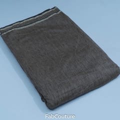Dark Grey Colour Maheshwari Flex Linen fabric