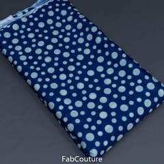Blue Colour Chiffon Digital Printed Fabric