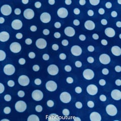 Blue Colour Chiffon Digital Printed Fabric