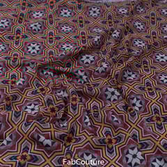 Multi Colour Poly Georgette Digital Printed Fabric