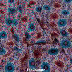 Multi Colour Poly Georgette Digital Printed Fabric