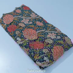 Multi Colour Poly Georgette Digital Printed Fabric