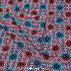 Multi Colour Poly Georgette Digital Printed Fabric