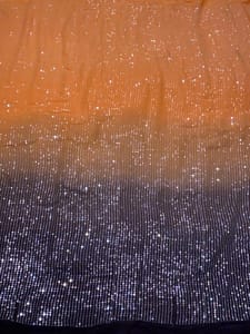 Multi Colour Georgette Sequins Shaded Embroidered Fabric