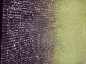 Green Colour Georgette Sequins Shaded Embroidered Fabric