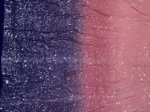 Peach  Colour Georgette Sequins Shaded Embroidered Fabric