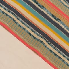 Multi Colour Cotton Lurex Jacquard fabric