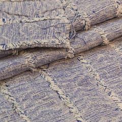 Blue & White Candlework Tufting Jacquard fabric