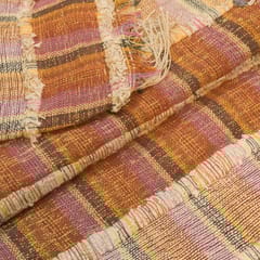 Orange Candlework Cotton Lurex Jacquard fabric