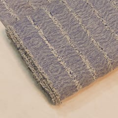 Blue & White Candlework Tufting Jacquard fabric